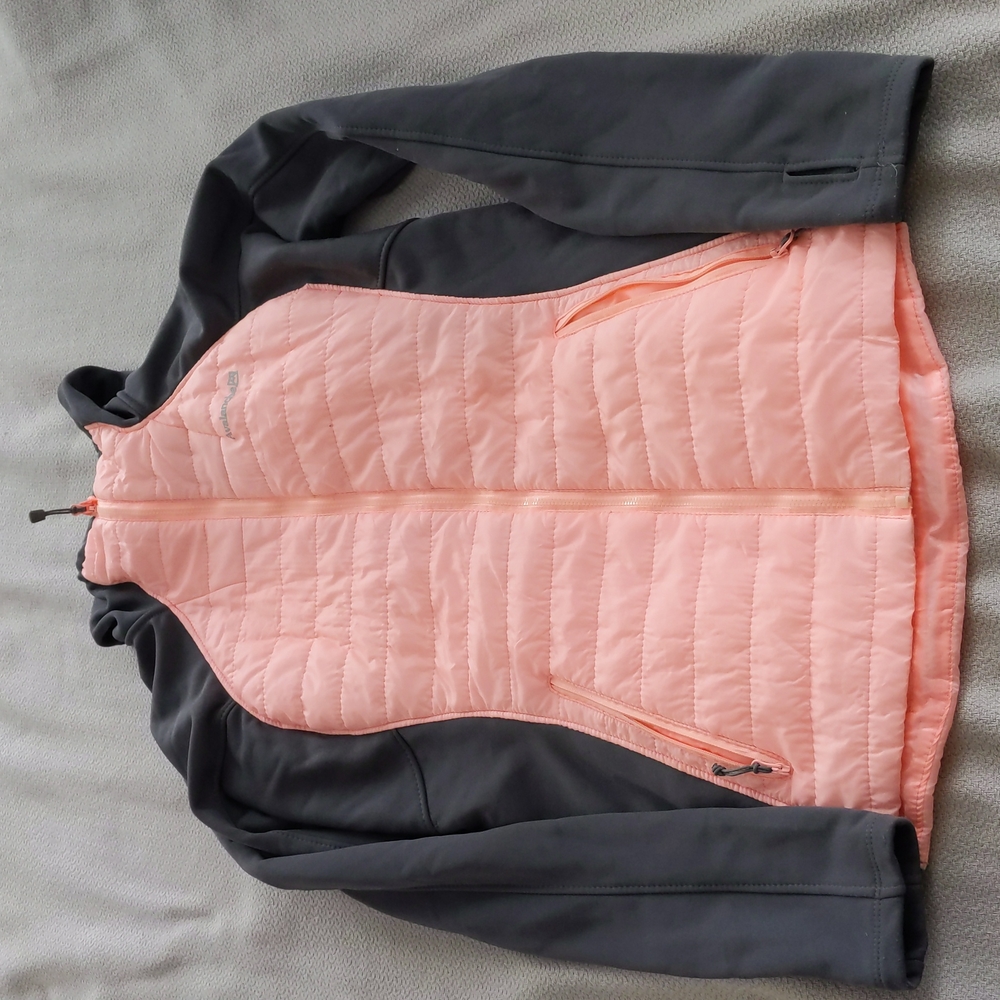 Avalanche Fitted Zip Front Gray & Pink Jacket